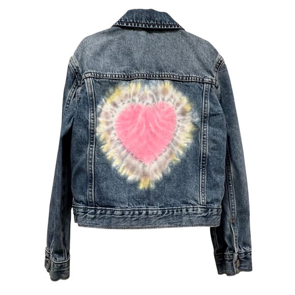 GAP Kids Tie Dye Heart Jean Jacket, Snaps, M, 8-9 yrs - Picture 8 of 8